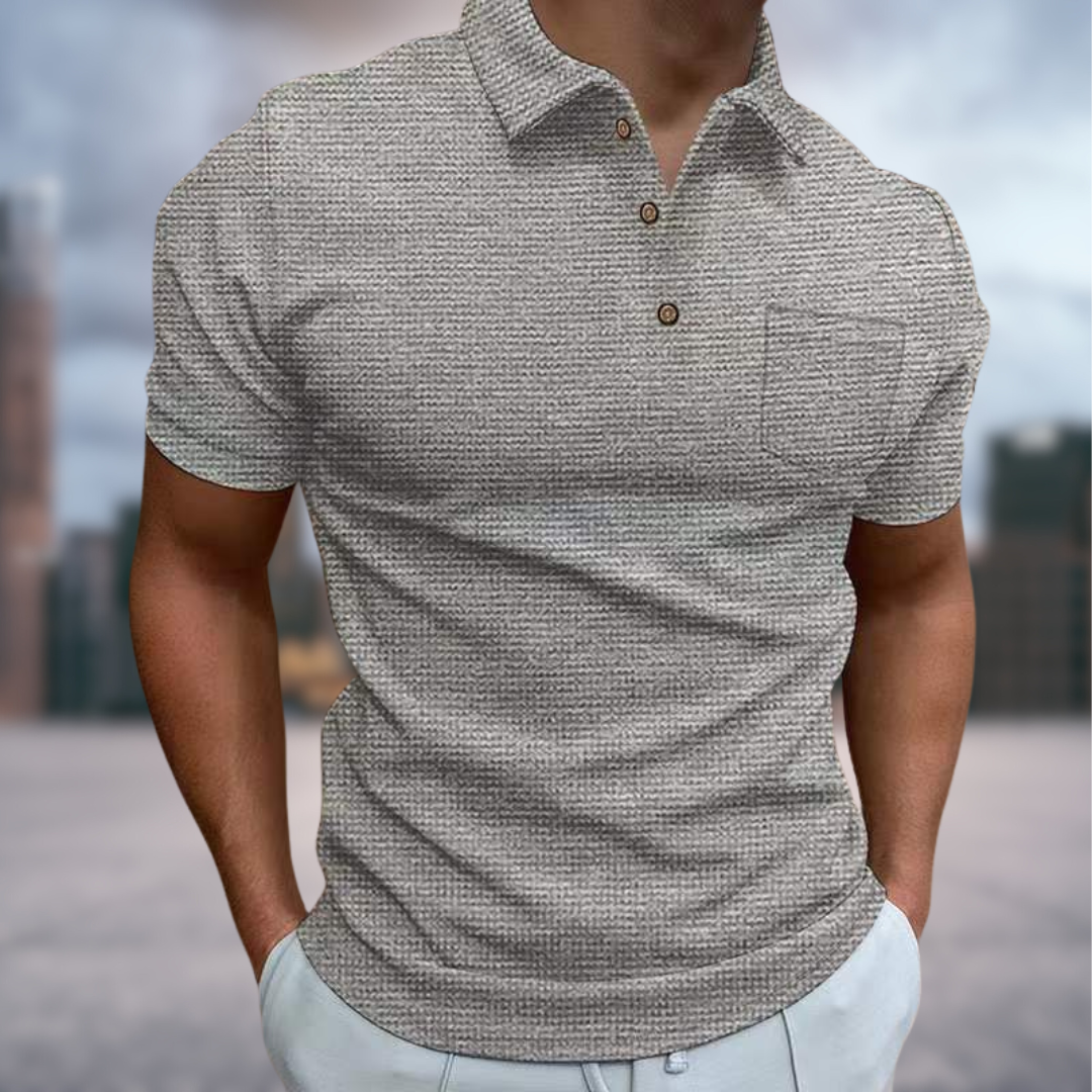 Damien | Gestructureerd Poloshirt (1+1 GRATIS)