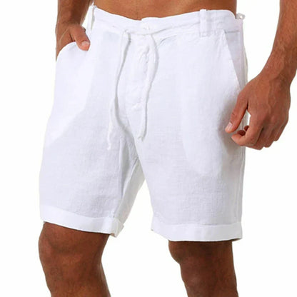 Heren linnen losse casual shorts